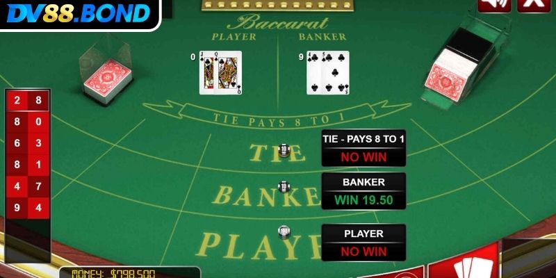 Luật chơi Baccarat DV88 giành chiến thắng
