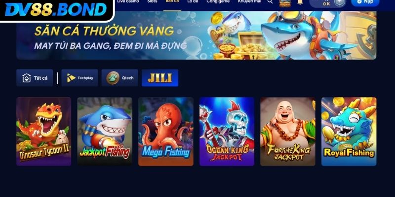 Điểm danh game bắn cá JILI DV88 được yêu thích nhất